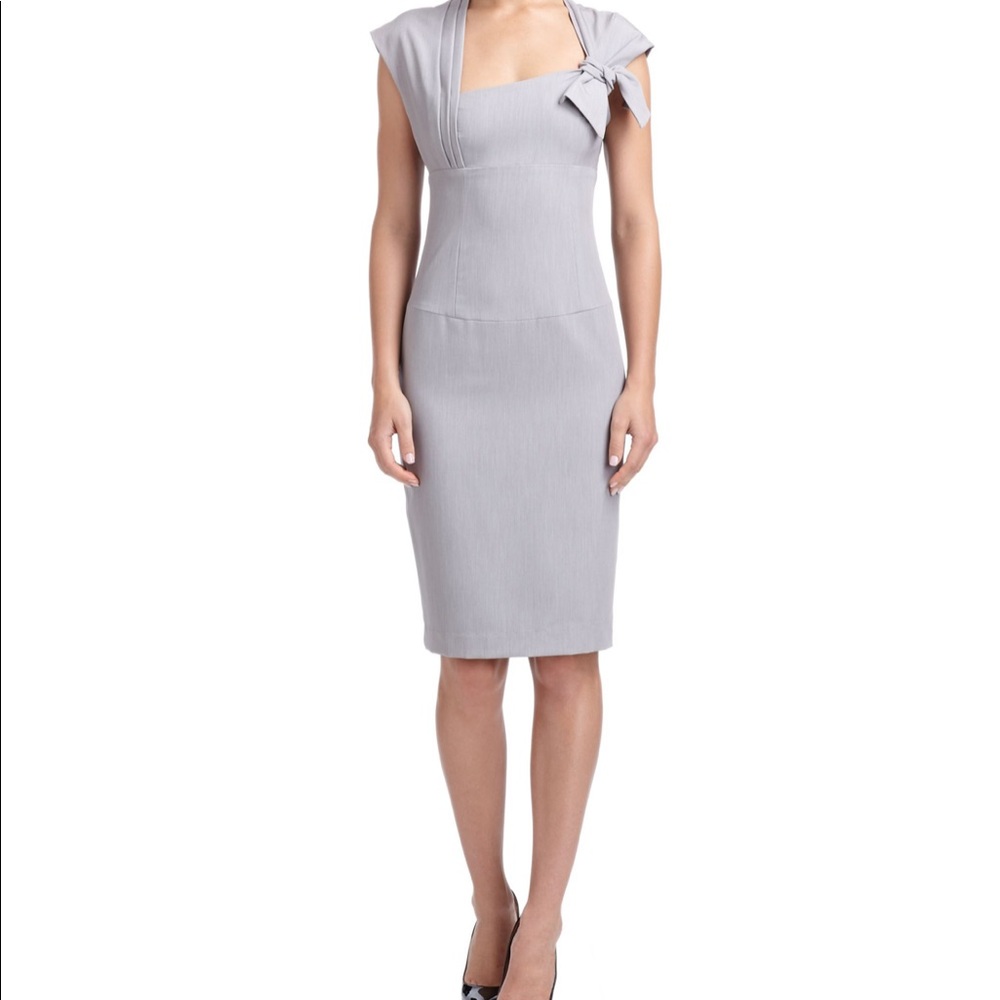 Black Halo DeVries Bow dress size 6 grey